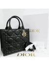 Macrocannage Calfskin Small Book Tote Bag Black - DIOR - BALAAN 5