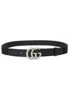 GG Marmont Leather Belt Black - GUCCI - BALAAN 2