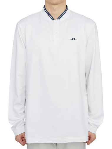 Tyson Golf Collar Long Sleeve T-Shirt White - J.LINDEBERG - BALAAN 1