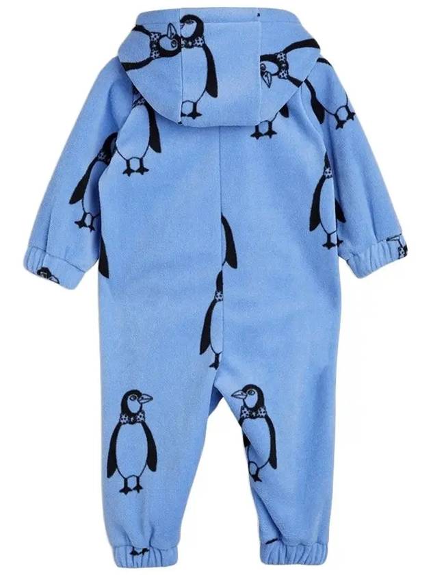 Kids Penguin Fleece Bodysuit Blue 11000090 60 - MINI RODINI - BALAAN 3