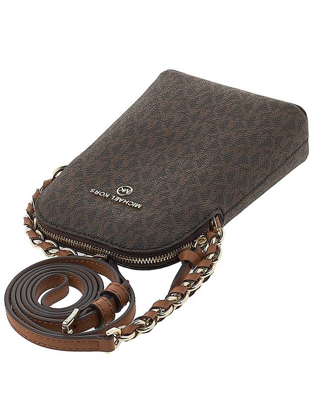 Small Logo Smartphone Cross Bag Brown - MICHAEL KORS - BALAAN 5