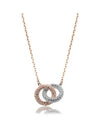 Dextera Interlocking Circle Pendant Necklace Rose Gold - SWAROVSKI - BALAAN 3