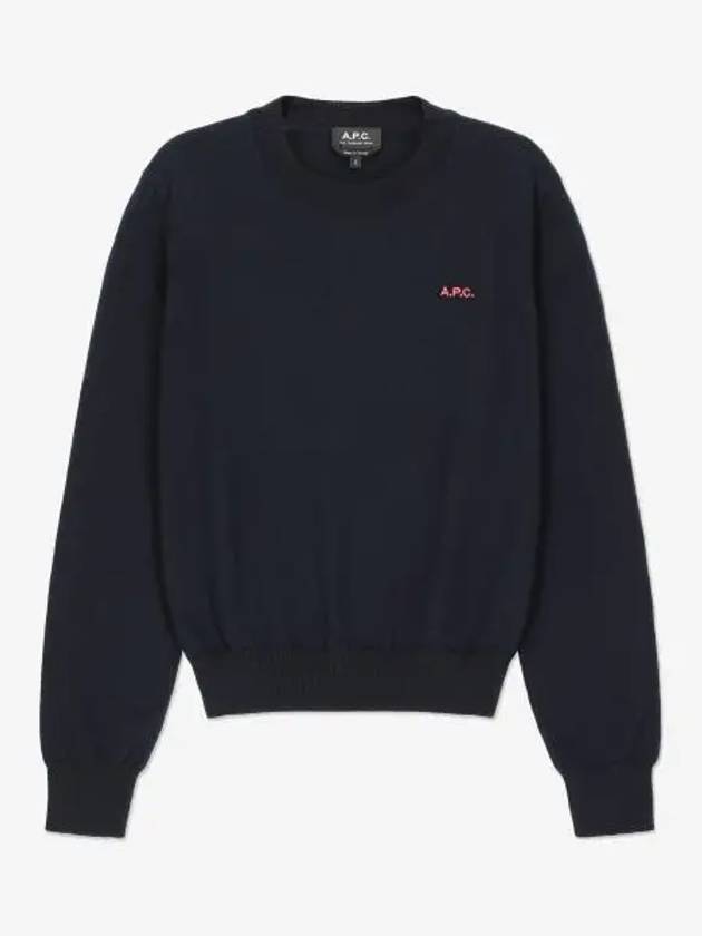 Victoria Embroidery Logo Sweatshirt Navy - A.P.C. - BALAAN 2