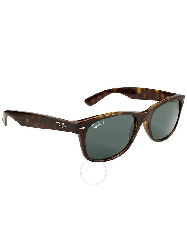 Ray Ban New Wayfarer Classic Polarized Green Unisex Sunglasses RB2132 902/58 55 - RAY-BAN - BALAAN 2