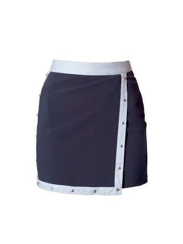 Stud Unbalanced Skirt Navy - J JANE - BALAAN 1