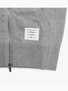 Engineered 4 Bar Diagonal Zip Up Hoodie Light Grey - THOM BROWNE - BALAAN 5