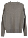 De Coeur Logo Round Neck Knit Top Beige - AMI - BALAAN 3