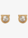 Gancini pearl earrings gold - SALVATORE FERRAGAMO - BALAAN 4