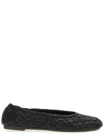 Quilted Leather Ballerinas Black - BURBERRY - BALAAN 2