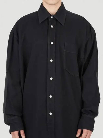 Oversized Denim Shirt Jacket Black - MAISON MARGIELA - BALAAN 2