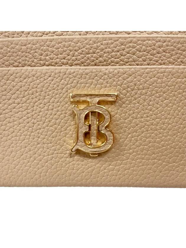 TB Grainy Leather Card Wallet Haute Beige - BURBERRY - BALAAN 5