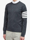 4 Bar Armband Classic Merino Wool Knit Top Dark Grey - THOM BROWNE - BALAAN 2