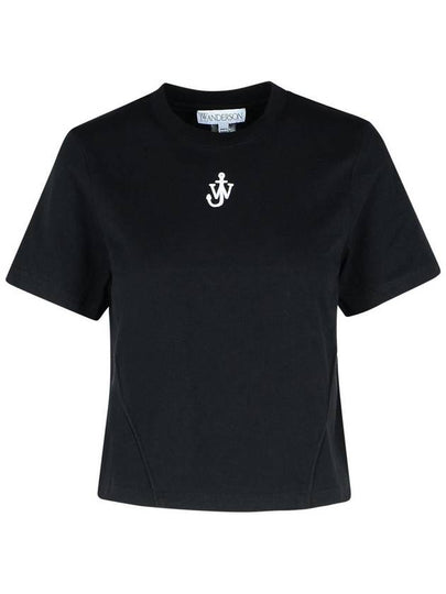 Logo Cotton Short Sleeve T-Shirt Black - JW ANDERSON - BALAAN 2