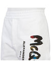 Men's Graffiti Logo Shorts White - ALEXANDER MCQUEEN - BALAAN 9