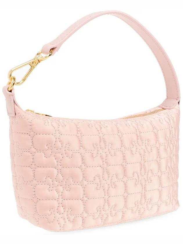 Butterfly Small Satin Shoulder Bag Pink - GANNI - BALAAN 5