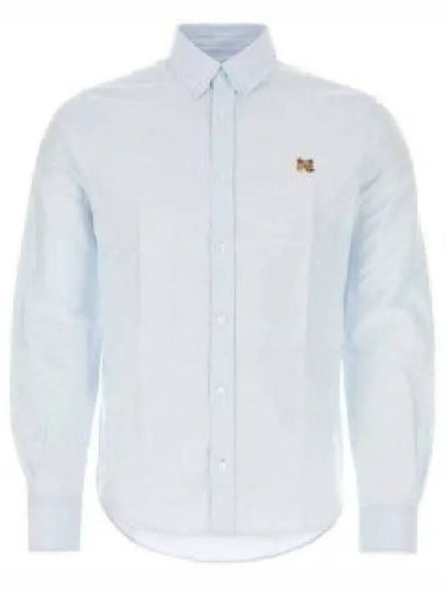 Fox Head Embroidery Long Sleeve Shirt Blue - MAISON KITSUNE - BALAAN 2