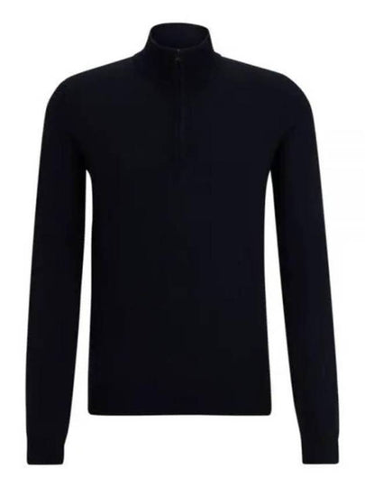 Embroidered Logo Virgin Wool Turtleneck Navy - HUGO BOSS - BALAAN 2