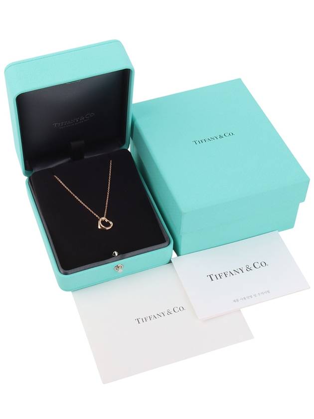 Pink gold Elsa Peretti open heart necklace 11MM 33976 4 - TIFFANY & CO. - BALAAN 6