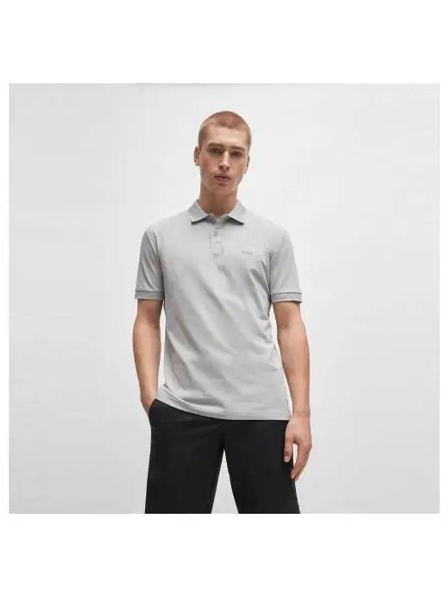 Cotton short sleeve polo shirt regular fit 50507583 052 - BOSS - BALAAN 1