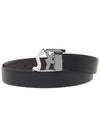 Ferragamo Men's SF Logo Reversible Belt 67 A251 NERO HICKORY 0734199 - SALVATORE FERRAGAMO - BALAAN 10