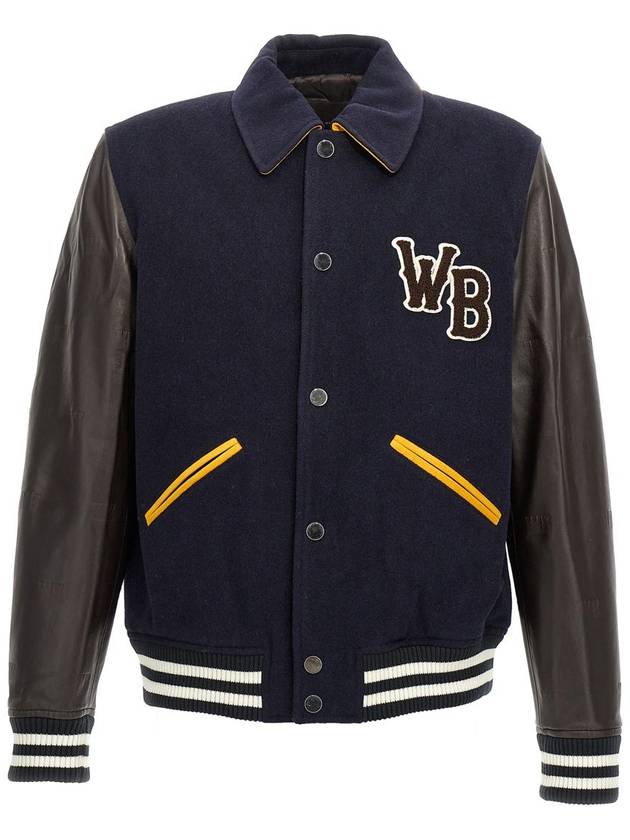 Prince Varsity Bomber Jacket Black Brown - WALES BONNER - BALAAN 2