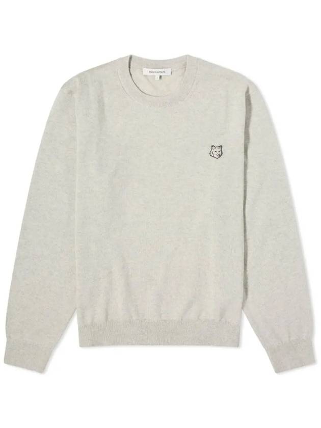 Bold Fox Head Wool Sweatshirt Light Grey - MAISON KITSUNE - BALAAN 2