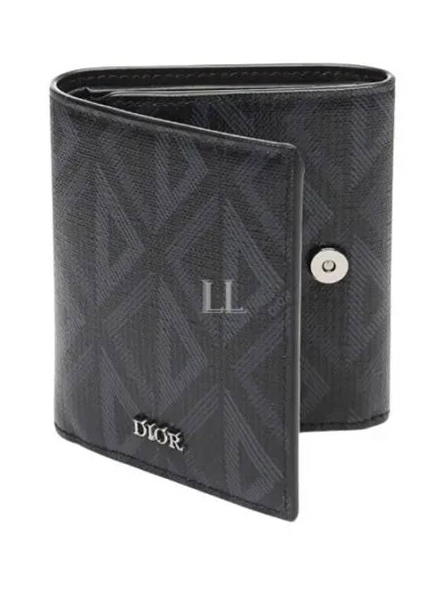 CD Diamond Canvas Half Wallet Black - DIOR - BALAAN 2