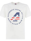 Round Logo Short Sleeve T-Shirt White - AUTRY - BALAAN 2