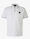 Men's Logo Patch Cotton Short Sleeve Polo Shirt Optical White - MONCLER - BALAAN 2