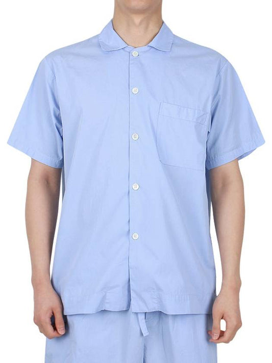 Poplin Pajamas Overfit Short Sleeve Shirt SWE SB - TEKLA - BALAAN 2