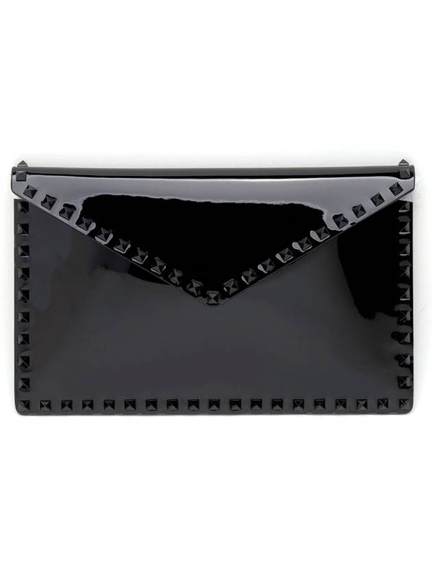 Rockstud Clutch Bag Black - VALENTINO - BALAAN 1