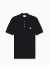 Fox Head Patch Cotton Polo Shirt Black - MAISON KITSUNE - BALAAN 2