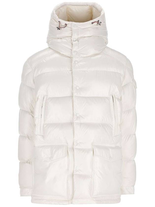 CHIABLESE logo patch short padded jacket white - MONCLER - BALAAN.