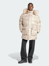 Puffed Long Fur Padding Jacket Beige - ADIDAS - BALAAN 2