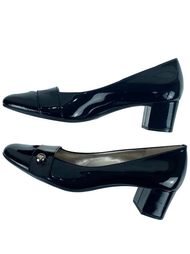 Annigner 20806001 Black Leather Pumpers High Heels Scratch Damage - AIGNER - BALAAN 5