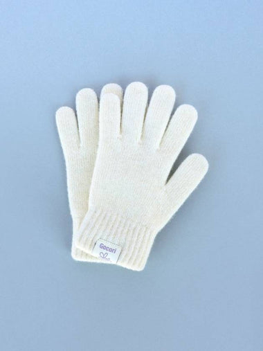 Short Knit Gloves Ivory - GOCORI - BALAAN 1