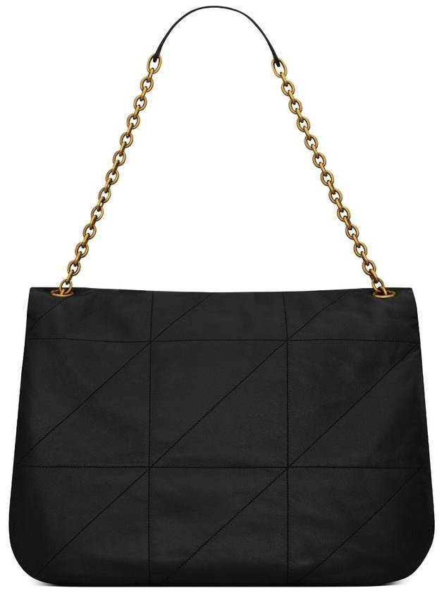 Jamie Logo Plaque Leather Shoulder Bag Black - SAINT LAURENT - BALAAN 4