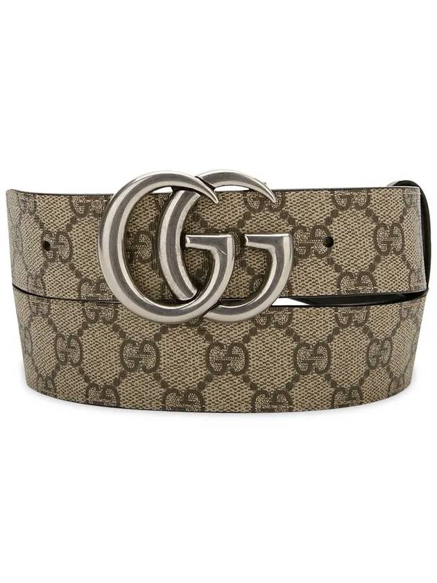 GG Marmont Reversible Leather Belt Beige - GUCCI - BALAAN 2