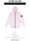 Wappen Patch Cotton Knit Zip Up Hoodie Pink - STONE ISLAND - BALAAN 3