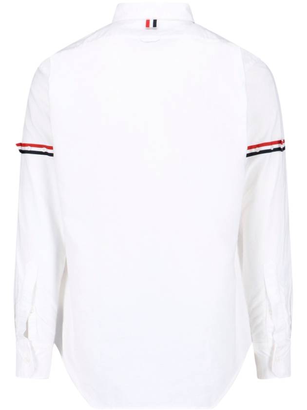 Armband Oxford Long Sleeve Shirt White - THOM BROWNE - BALAAN 4