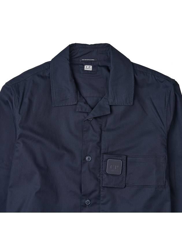 Metropolis Long Sleeve Shirt Navy - CP COMPANY - BALAAN 4