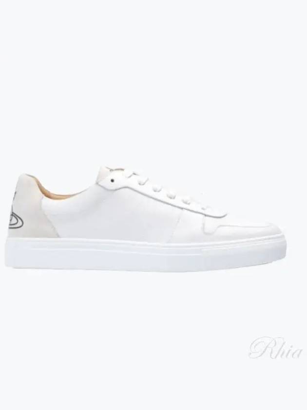 Women's Apollo Logo Leather Low Top Sneakers White - VIVIENNE WESTWOOD - BALAAN 2