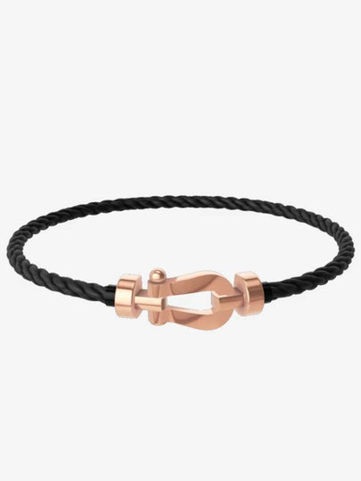 Force Ten Bracelet Medium Model 18K Pink Gold Black Men 10 - FRED - BALAAN 2