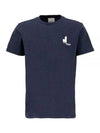 Zafferh Mini Logo Cotton Short Sleeve T-Shirt Navy - ISABEL MARANT - BALAAN 2