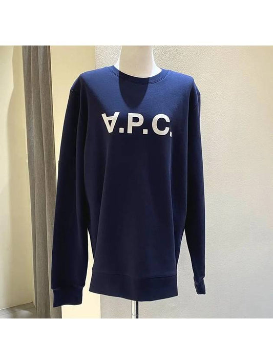 VPC Logo Crew Neck Sweatshirt Navy - A.P.C. - BALAAN 2