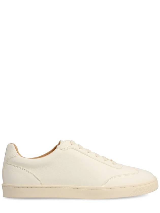 Deerskin Trainers Latex Sole Low Top Sneakers White - BRUNELLO CUCINELLI - BALAAN 4