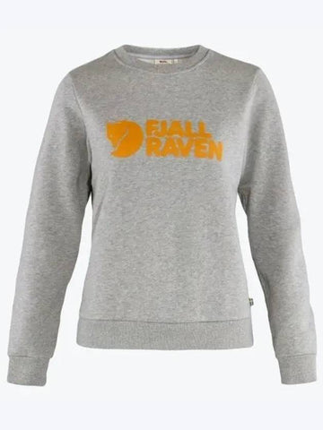 Logo Sweater Gray Melange 84143 020 999 W - FJALL RAVEN - BALAAN 1