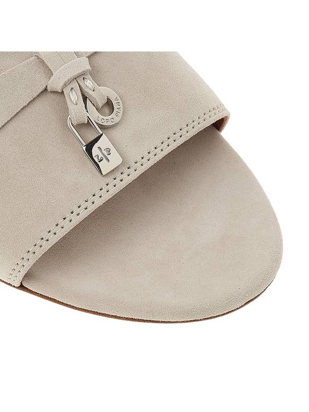 Summer Charms Suede Sandal Slippers Pearl Powder - LORO PIANA - BALAAN 10