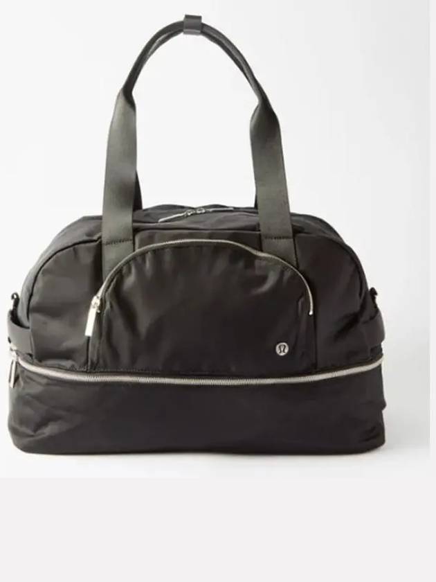 City Adventurer Strap Zipper Pocket Nylon Shoulder Bag Black - LULULEMON - BALAAN 1