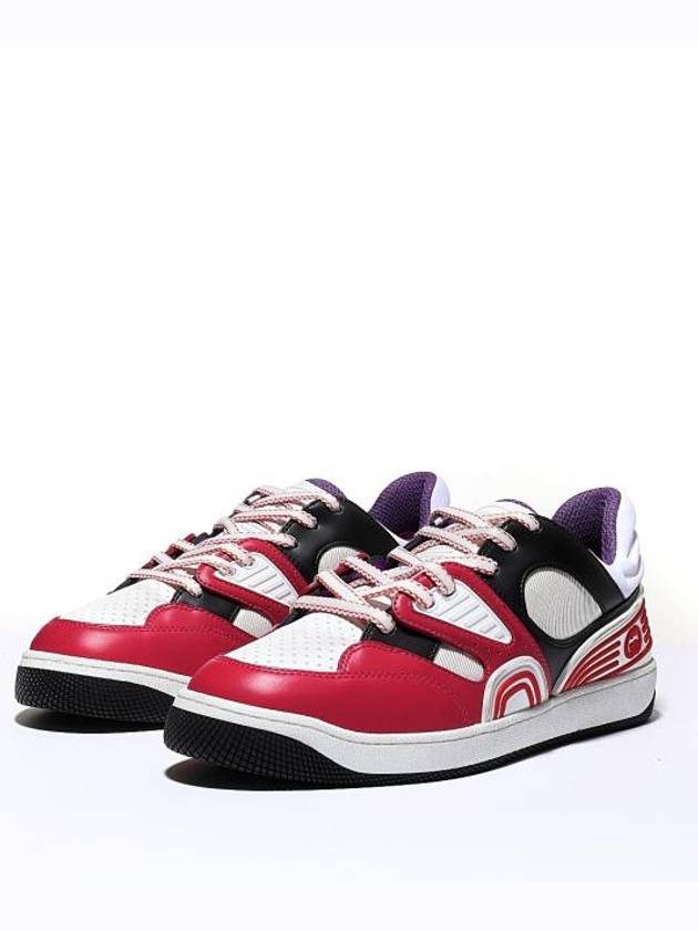 Men's Basket Low Top Sneakers Red - GUCCI - BALAAN 2